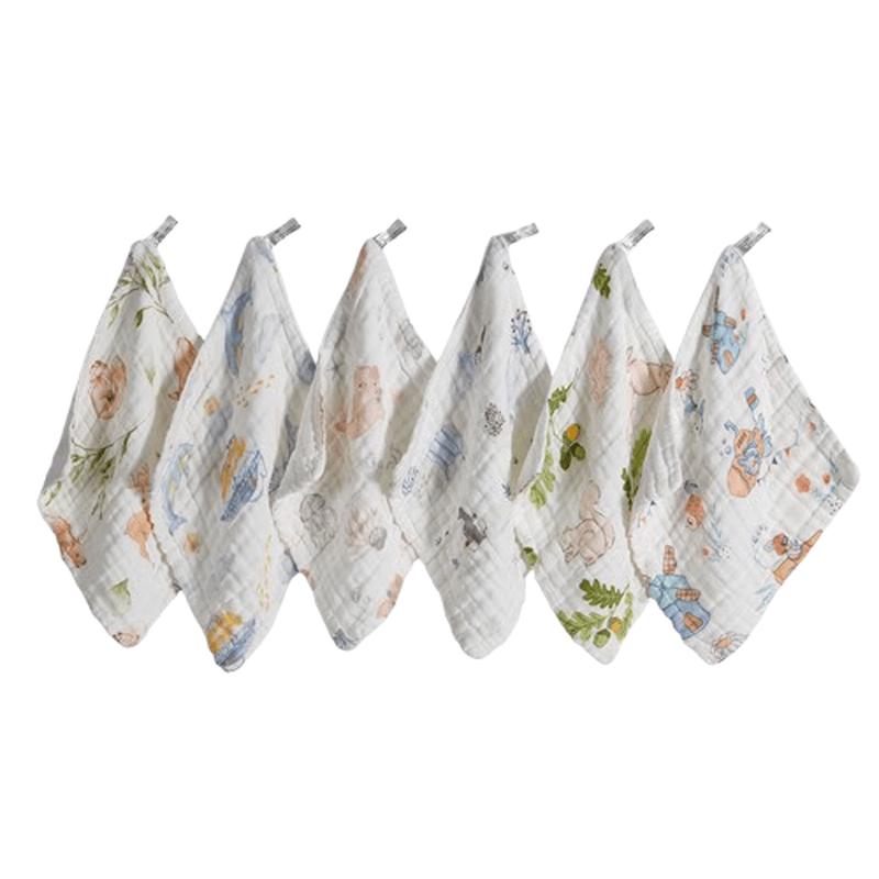 JOYNCLEON Baby 6-Layer Gauze Washcloths 30x30cm