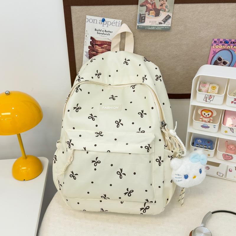 Schoolbag1011 new bow casual backpack student class schoolbag travel cute commuter versatile backpack