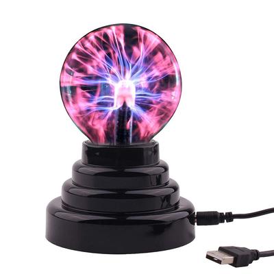 Lampada per atmosfera a luce notturna con luce notturna a sfera ionica elettrostatica da 3 pollici USB