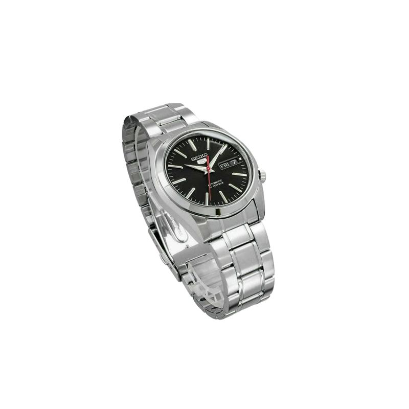 SEIKO 30-meter waterproof casual Automatic Steel Strap men's watch black dial SNKL45K1