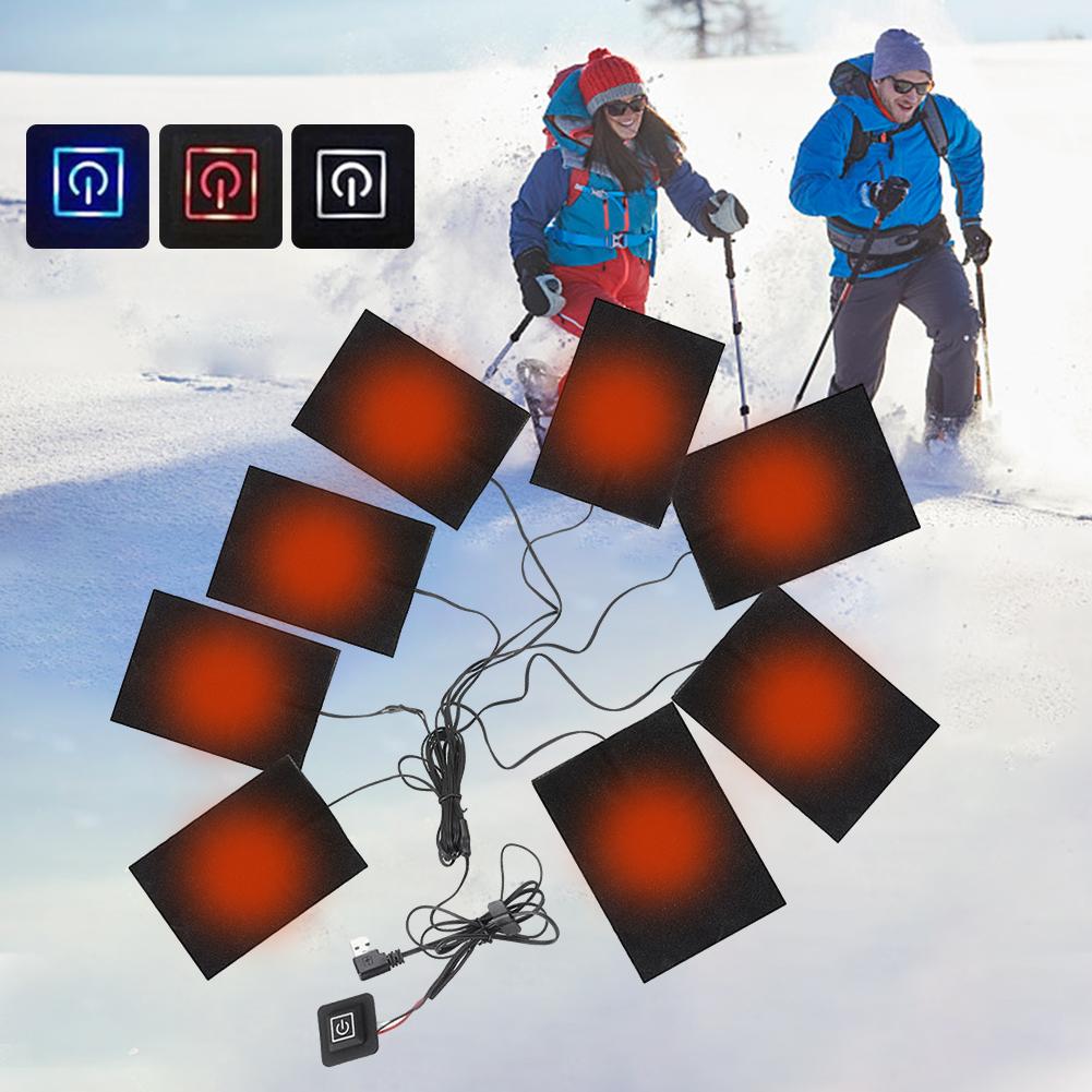 Încălzitor Electric Pânză 3 Nivele USB Tampoane Încălzire Termic Exterior Iarnă Vesta Încălzire Tampoane Încălzitor Vestă pentru Haine Încălzite DIY