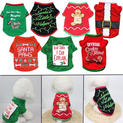Novelty Christmas Puppy Cat Coat Halloween Costume Dog Sweatshirts Pet Party Clothes Vest