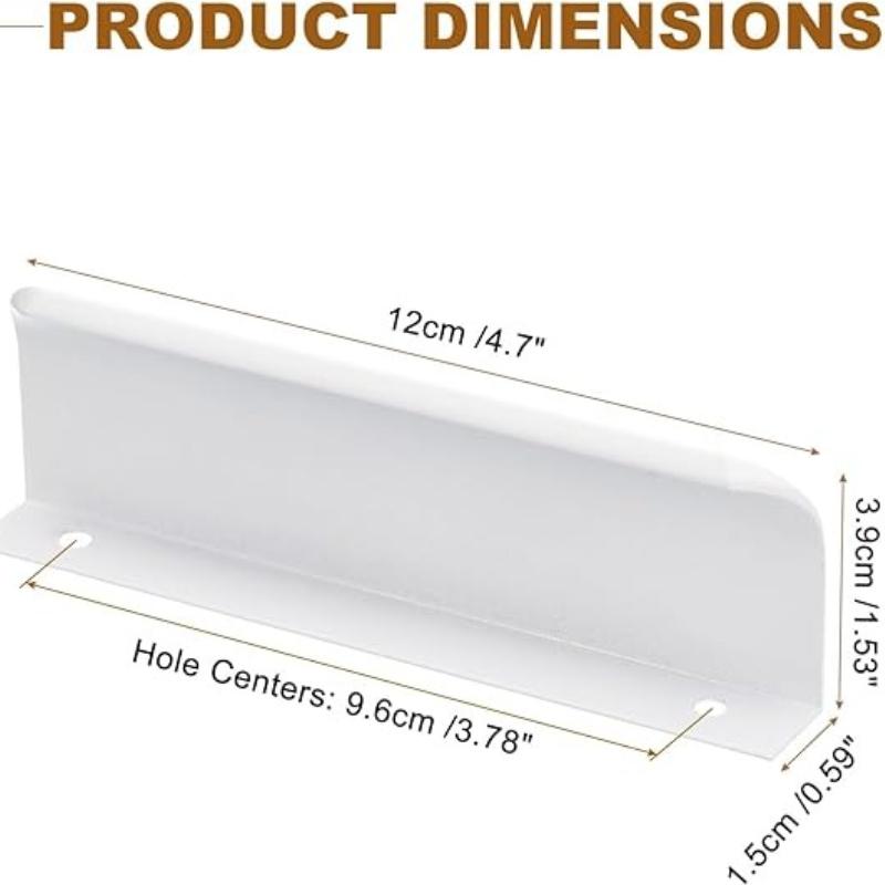 2-5Pack Kitchen Cabinet Handles White Finger Pulls for Cabinets Edge Pulls Kitchen Hardware for Dresser Drawers,Aluminum Alloy