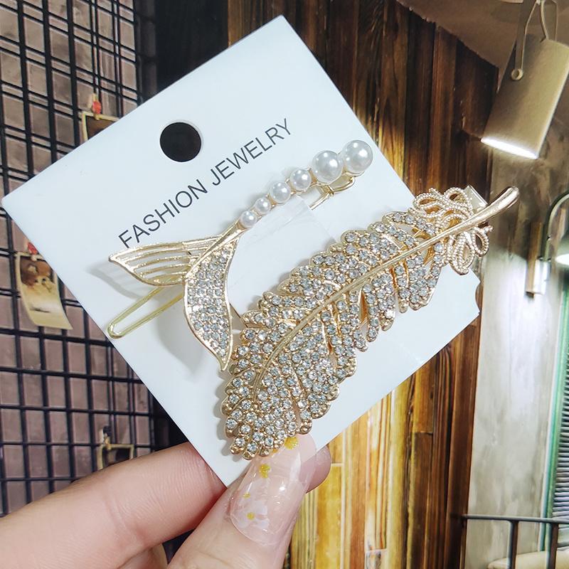 Kristall für Frauen Koreanische Neue Haarnadeln Mädchen Geometrische Perlen Haarspangen Mode Haarklammer Seitenclip Haaraccessoires