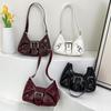 Vintage PU Leder Schultertasche für Damen Y2K Spicy Girl Trend Maillard Stil Unterarmtasche Hochwertige Damen Handtaschen KTY