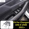 Car Door Armrest Window Lift Button Panel Decoration Cover Trim Stainless Interior Accessories For Changan UNI-K UNIK - 2024