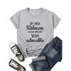 Harajuku Black Pink Red Tops Female Clothes France Funny Letter Graphic Women T-shirt Clothes