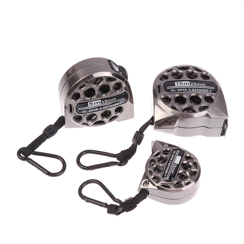 3/5/7.5M Metric Tape Measure Stainless Steel Anti-Corrosion Retractable Metric Ruler Hollow Design Woodworking Measuring Tool