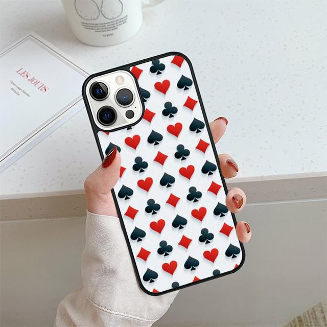 Playing Cards Suit Symbols Phone Case For iPhone 17 Air 13 12 14 15 16 Cover For Apple Pro Max 6S Plus Coque
