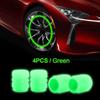 4pcs Luminous Valve Caps Fluorescent Night Glowing Car Motorcycle Bicycle Bike Wheel Tyre Hub Luminous Valve Stem Caps Decors Stem Caps1