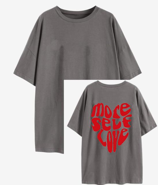 Весна и лето принтованный круглый вырез короткий рукав свободная футболка топ женский 3XL — фото 7