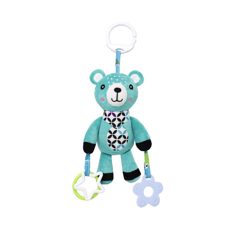 Cute Cartoon Animal Wind Chime Teether & Soothing Hanging Toy