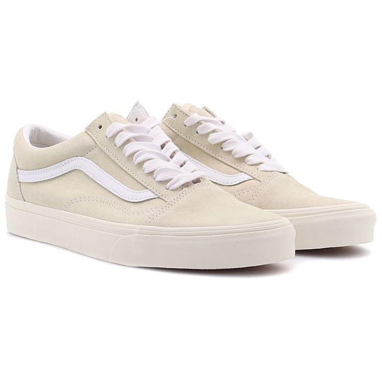 Vans Old Skool Pig Suede - Sand Shell Unisex joggesko Cream Snow-White VN0A38G19G9