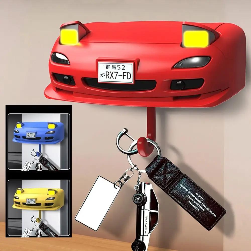 New Light Initial Car Open Headlight Key Holder Sturdy Practical Keychain Holder Wall Mount Entrance Key Hooks
