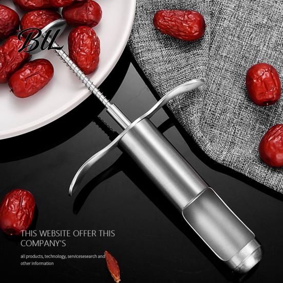 Food Grade Stainless Steel Corer Date And Cherry Pitter Multi-Function Fruit for Jujube Olive Plum Ergonomic Rust-Proof Essential Kitchen Tool Baking