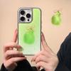 Applicable to iphone16promax mobile phone case, Japanese and Korean style apple pear small fresh electroplating water condensation 13 apple 15