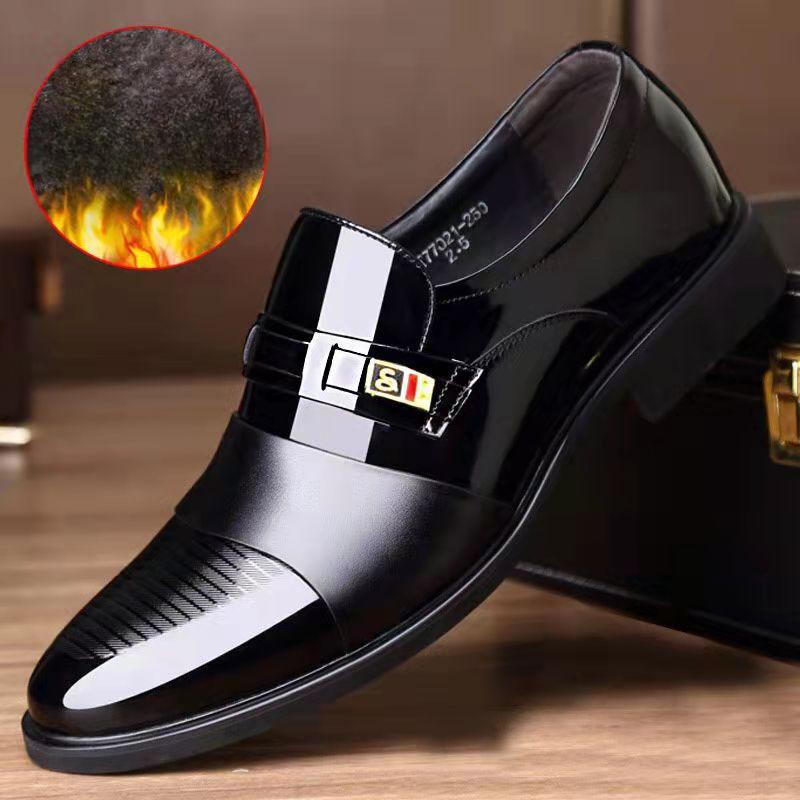 Frühling Herbst Neue Stil männer der Einzelnen Schuhe Casual Business Schuhe Einfarbig Patent Leder Männer Kleid Hochzeit Sheos Nicht-slip