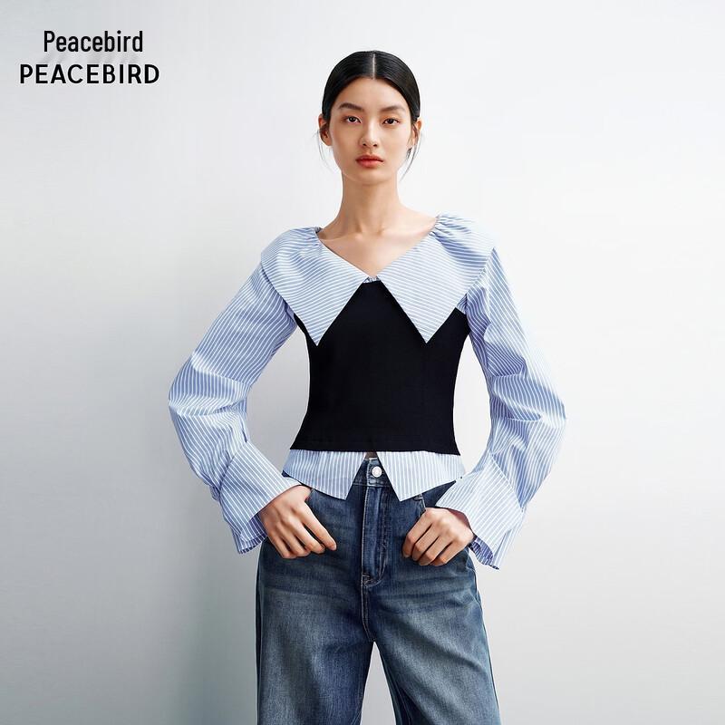 Peacebird Slim Fit Striped Pullover Shirt L