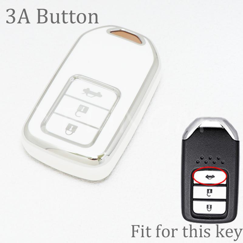Car Key Cover Case 5 Buttons For Honda Civic Crv Hrv Accord Pilot Fit Freed Vezel Odyssey - Accessories