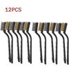 6 Or12 Pcs Industrial Toothbrush Mini Copper Steel Wire Brush Stainless Steel Wire Brush Dirt Hard Cleaning Toothbrush