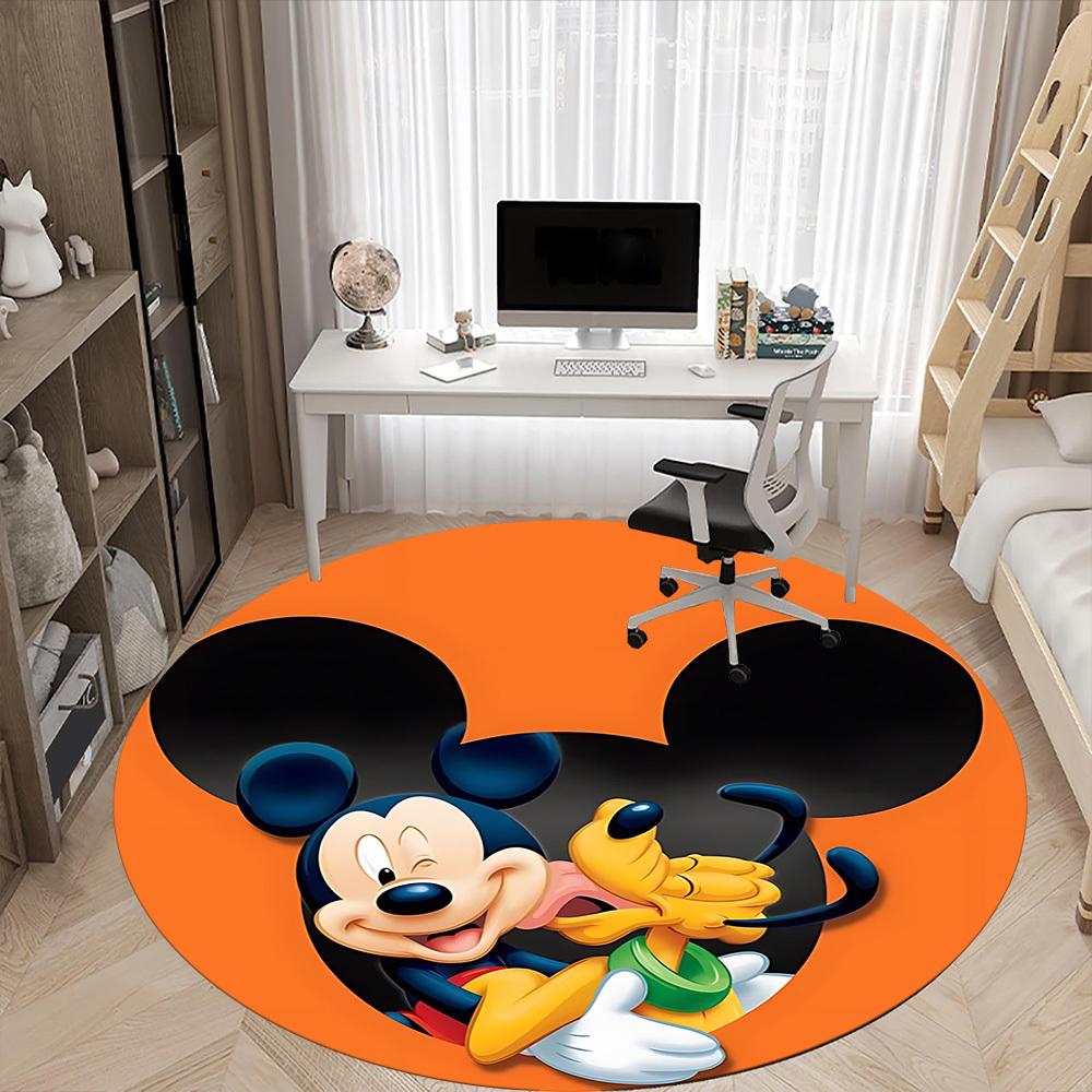 1pc Mickey, Pluto Chair Carpet for Office, Non slip, Soft and Durable Office Rug
