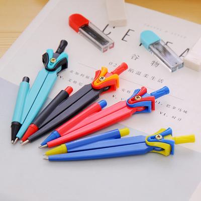 Students Compass Set with Lead Eraser Storage Box Math Learning Drawing Compass Geometry Tool Classroom School Office Supplies