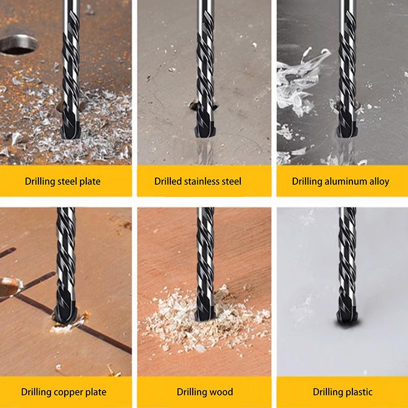 Kit di Punte da Trapano per Cemento da 3 mm a 12 mm Adatto per Vetro Plastica Legno Mattone Carburo di Tungsteno Trapano Lega Dura Punte da Trapano a Croce