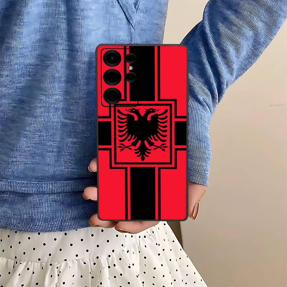 Albania Albanians Flag Phone Case For Samsung S 24 Fe 25 Ultra Plus 20 Lite 21 30 22 23 24 22 Ultra 5G Fundas