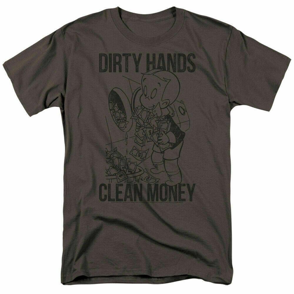 

26 Richie Rich Clean Money T Shirt Mens Licensed Cartoon Merchandise Charcoal Unisex T-Shirt XL