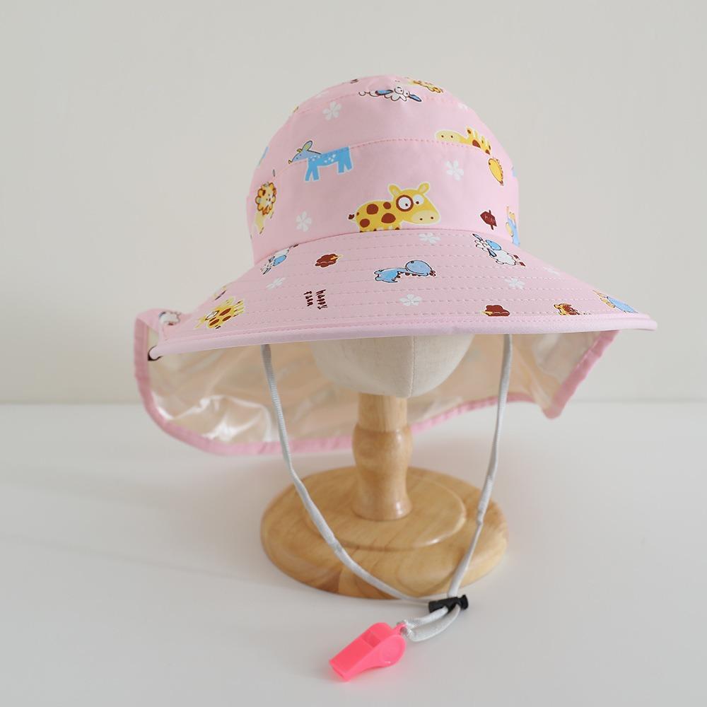 UV Protection Sun Cap Cartoon Print Beach Shawl Hat Summer Kids Bucket Hat