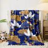 Kraniche Pflaumenblüten Wolken Druck Flanelldecke Schlafzimmerdecke für Wohnzimmer Sofa Mittagspause Weicher Überwurf für Freundesfest Geschenk