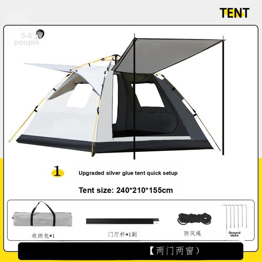 Portable Folding Automatic Tent Camping Shelter Sunscreen Waterproof Thick Outdoor Tent Set