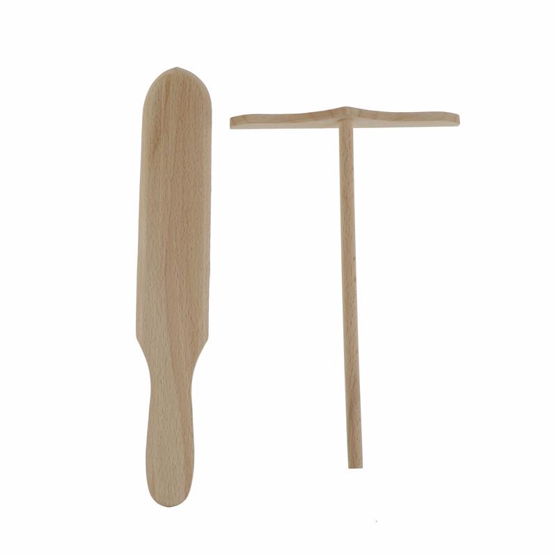 Wooden Pancake Spreader Crepe Tortilla Rake Batter Spreading Kitchen Utensil