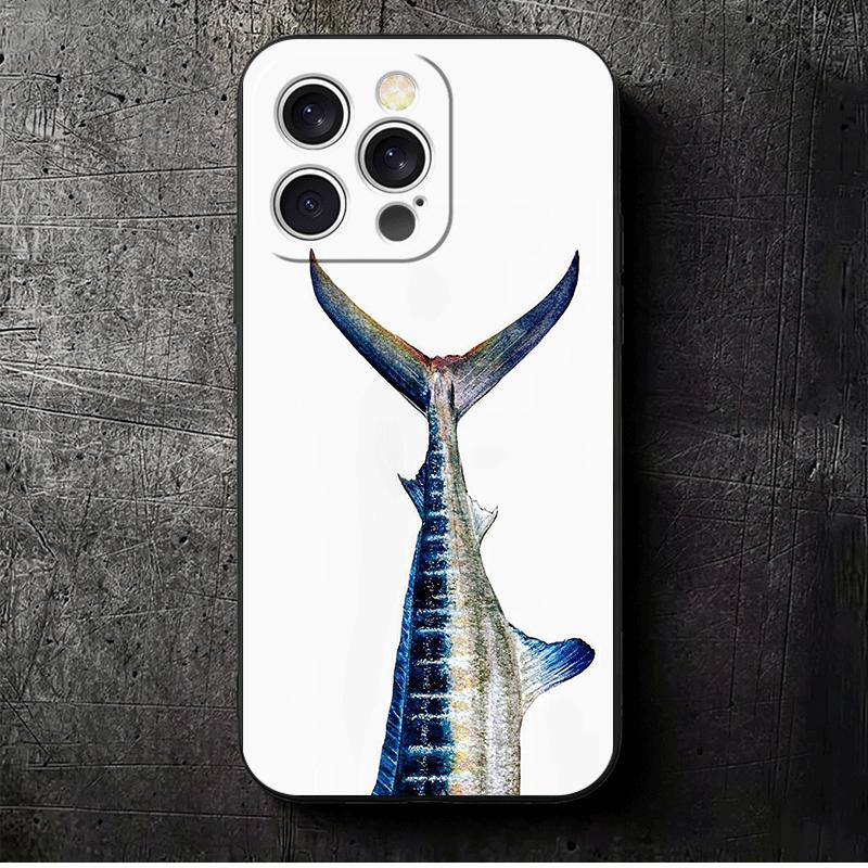 

Discounted Salted Fish Soft Phone Case for iPhone 16 16E 17 Air 15 Pro Max 14 Plus 13 Mini 11 12 7 Black Cover Back Shell iPhone 14 Plus