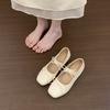 Square head bow ballet shoes women's summer 2025 new French sweet with skirt inner height increase Mary Jane shoes