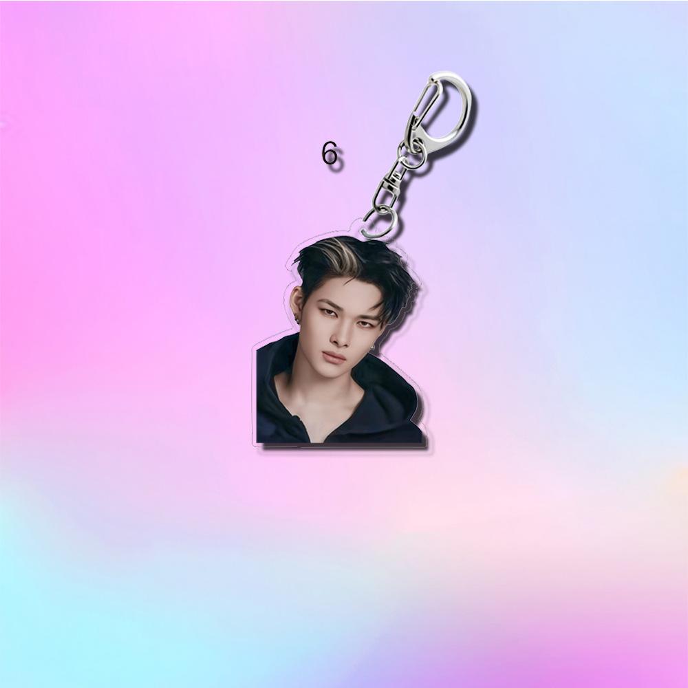 1pc ENHYPEN Kpop Acrylic Keychain Real Photo Member Figure, Jungwon Jay Jake Sunghoon Sunoo Ni-ki Half Body Portrait Keyring, Engene Fans Gift
