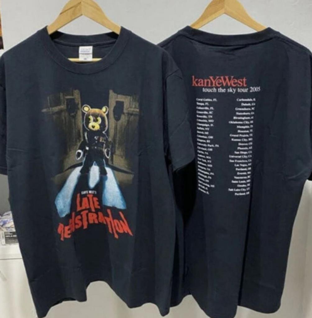RARO!! Kanye West Late Registration 2005 T-Shirt Vintage Unisex S-4XL Regalo Fan