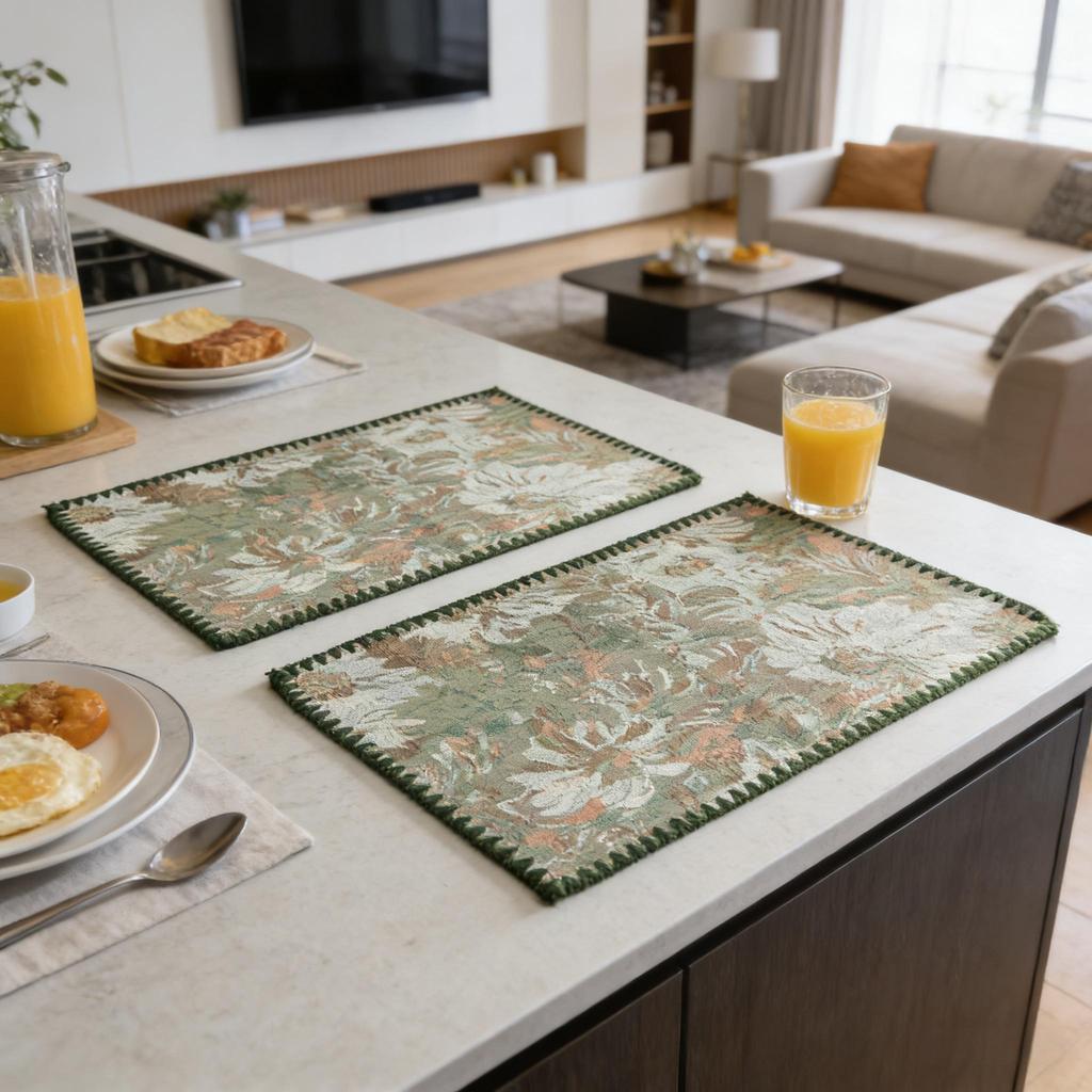 Cotton Linen Washable Table Pads 12x18 Inch Dining Room Kitchen Home Restaurant Decor Placemats