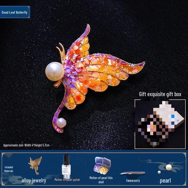 

Mother-of-Pearl DIY Brooch Kit - Intangible Cultural Heritage Craft for Teacher s Day