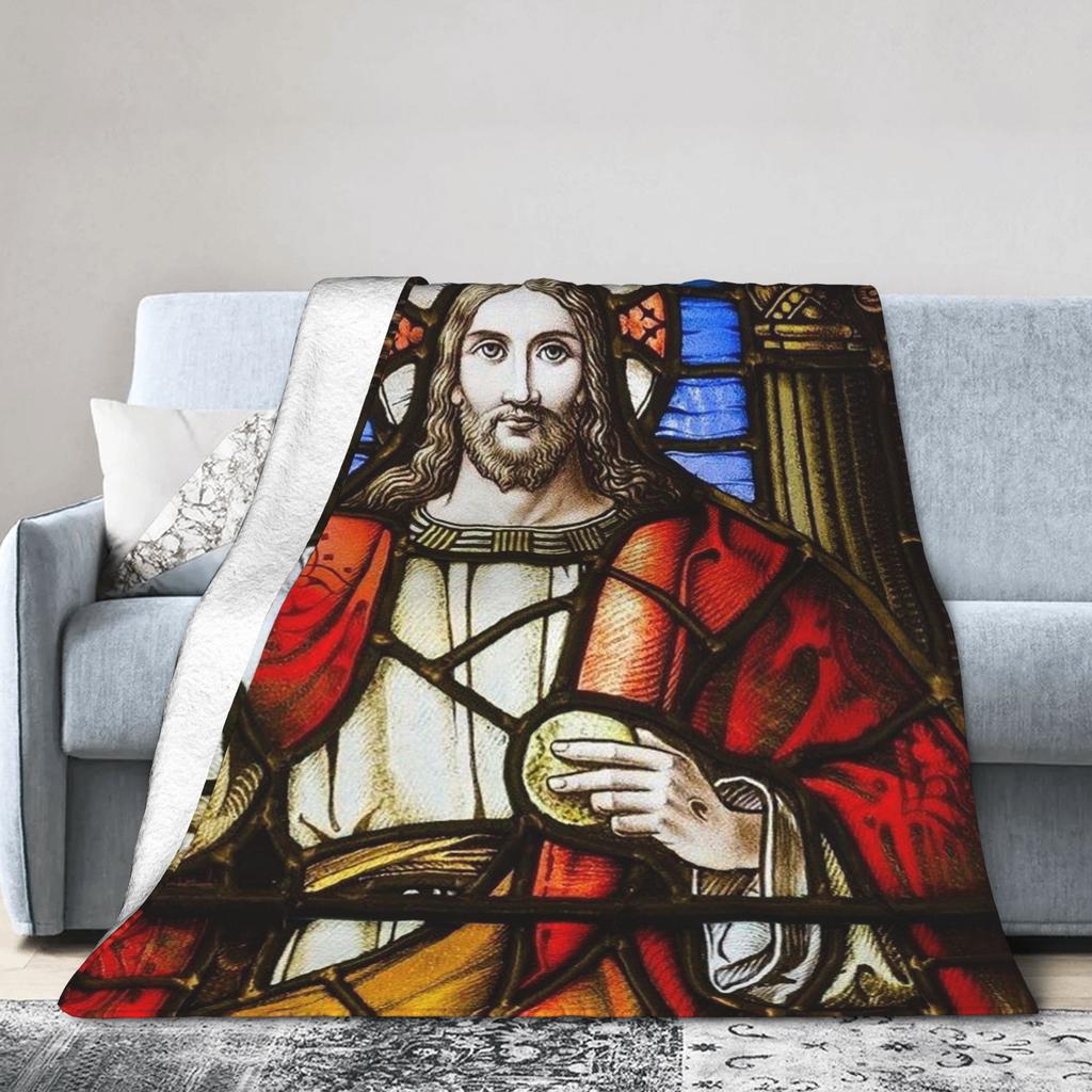 Christian Divine Mercy Flannel Blankets Jesus I Trus In You Custom Throw Blanket for Sofa Bedding Lounge 200x150cm Bedspreads