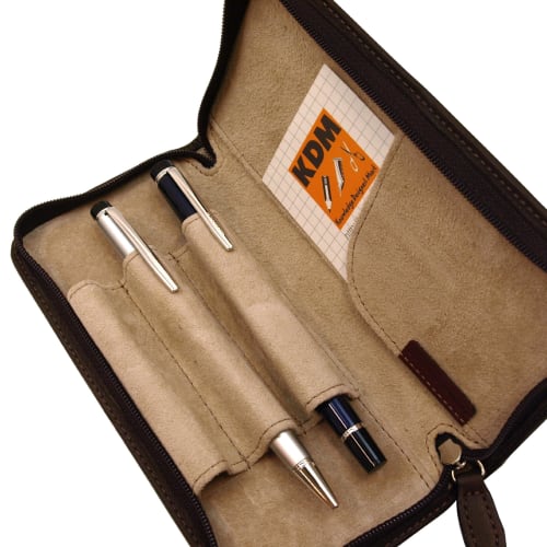 Pilot Pencil Case Zipper Pencil Case Dark Brown