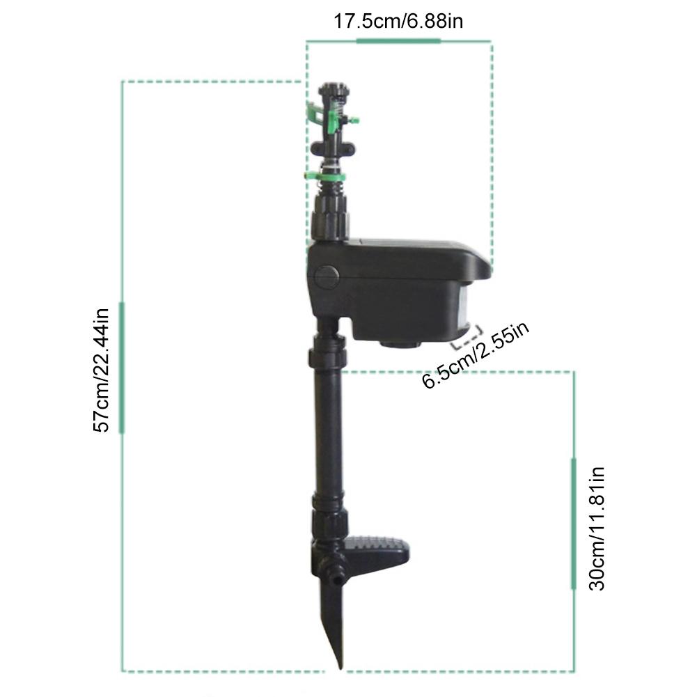 

2 IN 1 Motion-activated Sprinkler Animal Repeller Sprinkler Scaring Away Wild Animals Solar Sprinkler Large Area Irrigation Tool