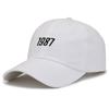 1987 new hat Korean version casual soft top embroidered cap men and women outdoor sunshade spring and autumn baseball cap