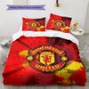Man Utd2 Pattern Bedding Quilt Set  Home Decoration  Gift (1 * duvet cover + 2 * pillowcase  without core)