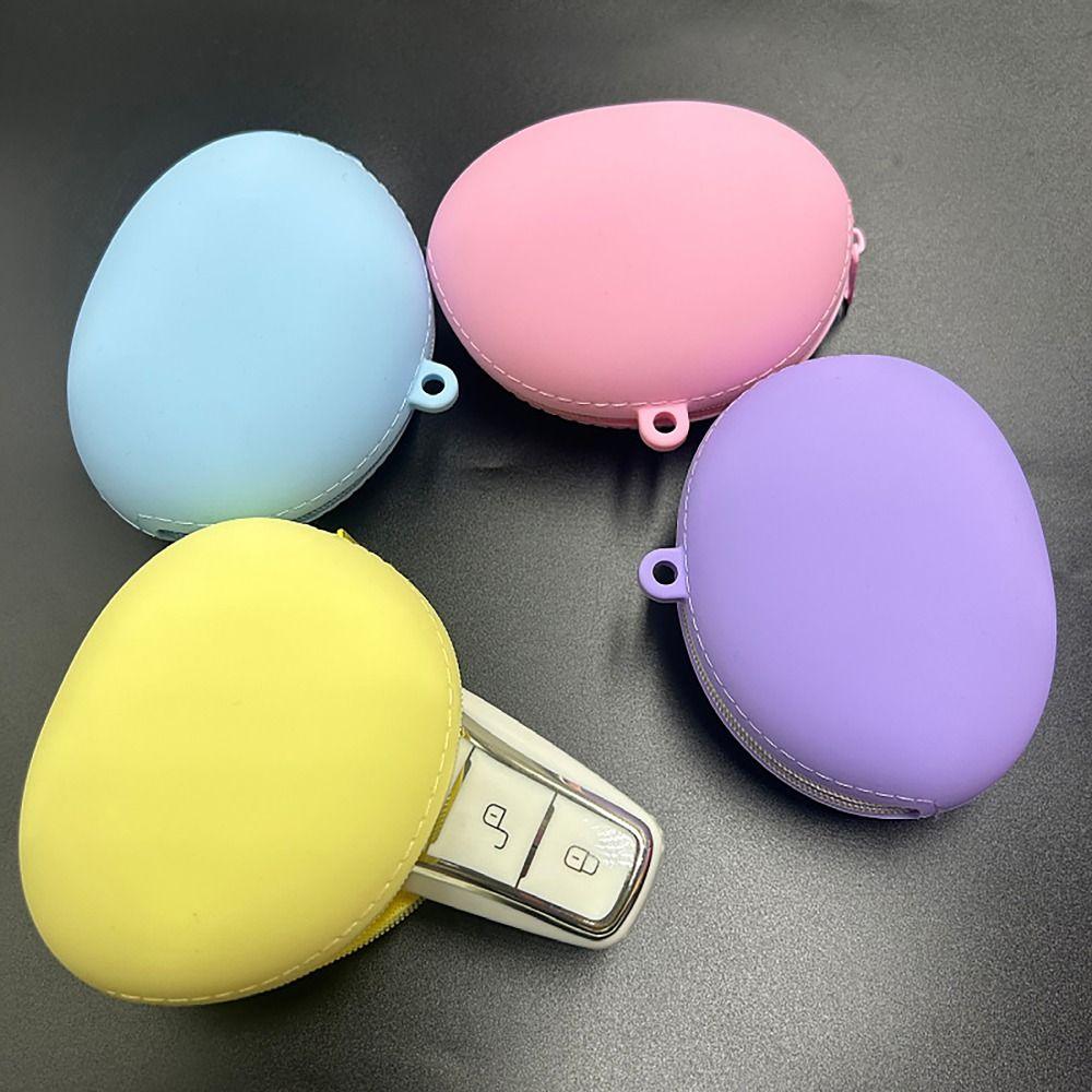 Zipper Travel Pouch Silicone Organizer Earphone Bag Portable Wallet Coin Purse  Women Girls