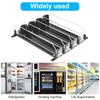 Drink Organizer for Fridge Self-Sliding Soda Can Dispenser with Locking Design 3 Rows Fridge Drink Dispenser Adjustable Width