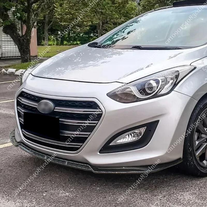 3PCS Gloss Black Front Bumper Splitter For Hyundai I30 MK2 MK2.5 2012-2017 Front Diffuser Lip Spoiler Protector Body Kit Tuning