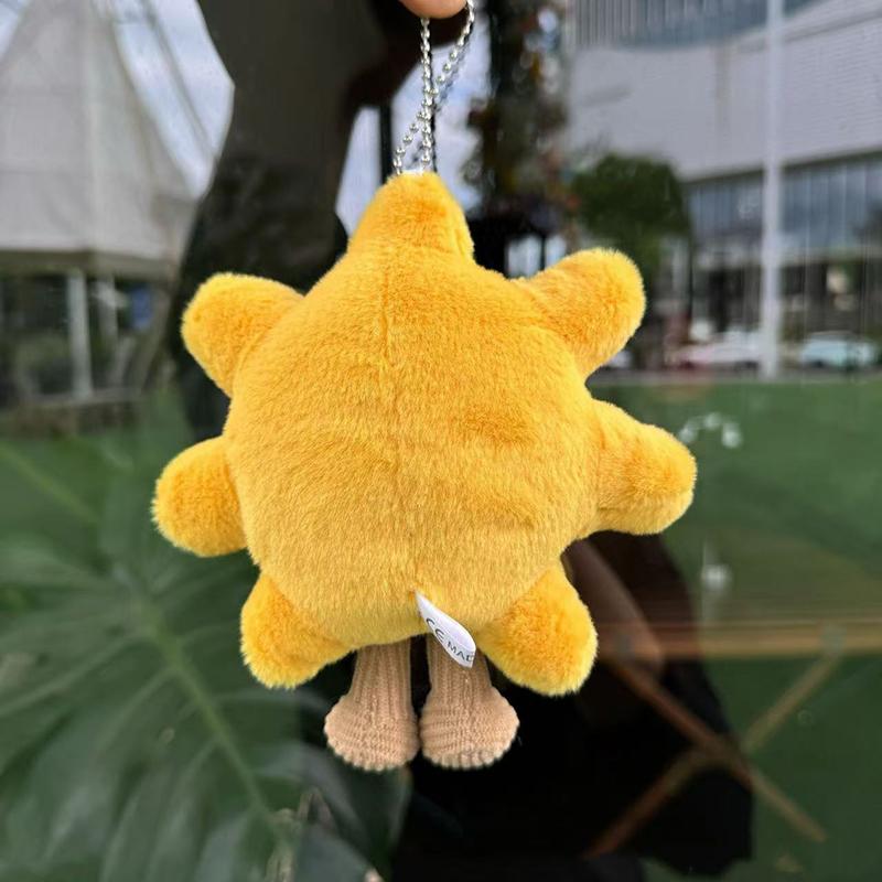 Adorable Smile Face Yellow Sun Plushie Stuffed Cute Cartoon Weather Plush Toy For Kid Bedroom Decor Sofa Throw Pillow