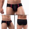 Men Briefs Sexy Low-rise U-Convex Soft Breathable Mesh Panties Patchwork Color Slim Fit Elastic Underwear Daily Wear
