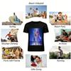 Virtual Girl Group Print T-shirt Trendy Anime Style Loose Breathable Unisex Casual Top Pure Cotton T-shirt